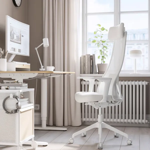 Fotoliu de birou Ikea Jarvfjallet/Glose Stofă/ White  photo 5