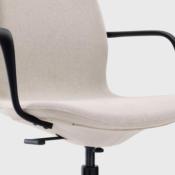 Fotoliu de birou Ikea Langfjall Poliester/ Beige Black photo 2