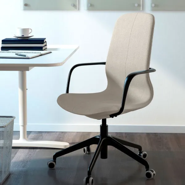 Fotoliu de birou Ikea Langfjall Poliester/ Beige Black photo 5