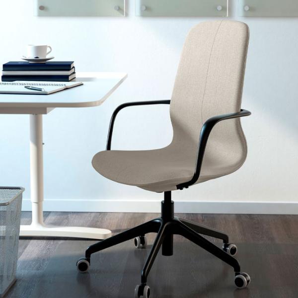 Fotoliu de birou Ikea Langfjall Poliester/ Beige Black photo 5