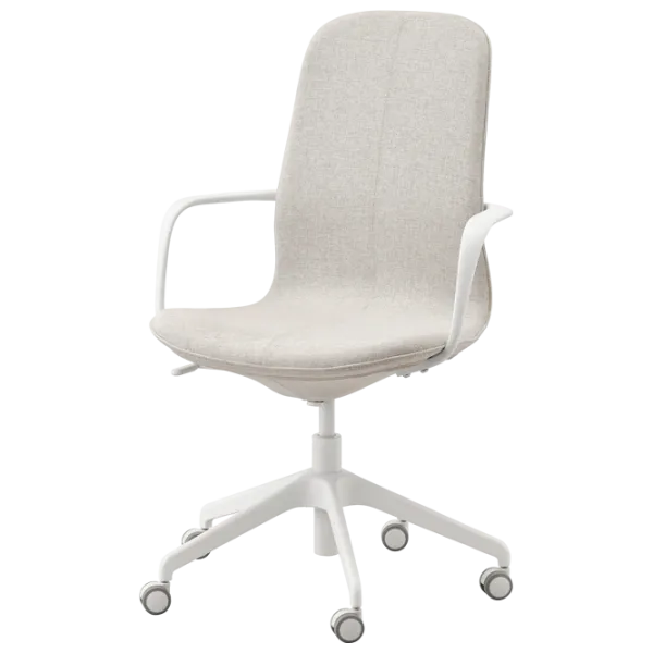 Fotoliu de birou Ikea Langfjall Poliester/ Beige White photo 1
