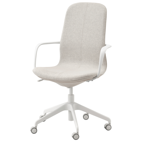 Fotoliu de birou Ikea Langfjall Poliester/ Beige White photo 1