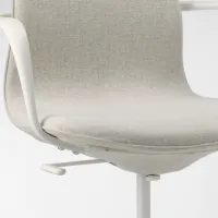 Fotoliu de birou Ikea Langfjall Poliester/ Beige White photo 2
