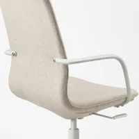 Fotoliu de birou Ikea Langfjall Poliester/ Beige White photo 3