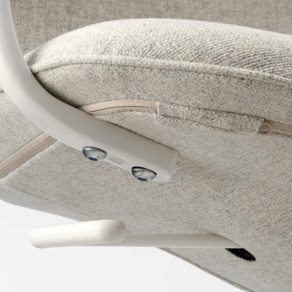 Fotoliu de birou Ikea Langfjall Poliester/ Beige White photo 4