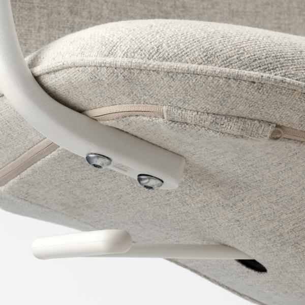 Fotoliu de birou Ikea Langfjall Poliester/ Beige White photo 4