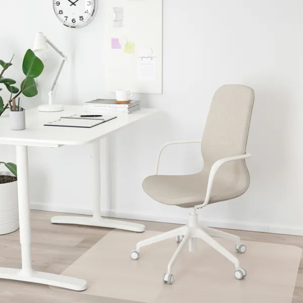 Fotoliu de birou Ikea Langfjall Poliester/ Beige White photo 5