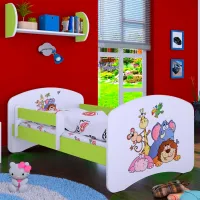 Детская кровать Happy Babies Happy Safari L05 90 x 180 см / ПВХ / Зеленый