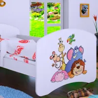 Детская кровать Happy Babies Happy Safari L03 80 x 160 см / Щит / Белый photo 2