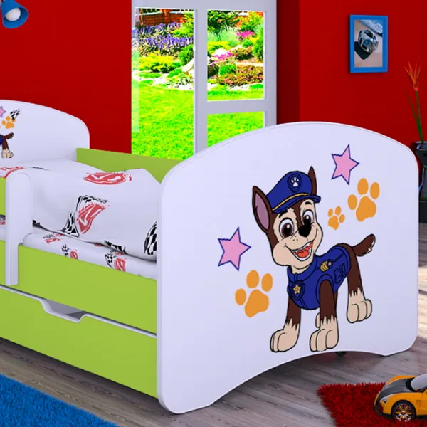 Детская кровать Happy Babies Happy Police Dog 70 x 140 см / Щит / Зеленый photo 2 Детская кровать Happy Babies Happy Police Dog 70 x 140 см / Щит / Зеленый photo 2