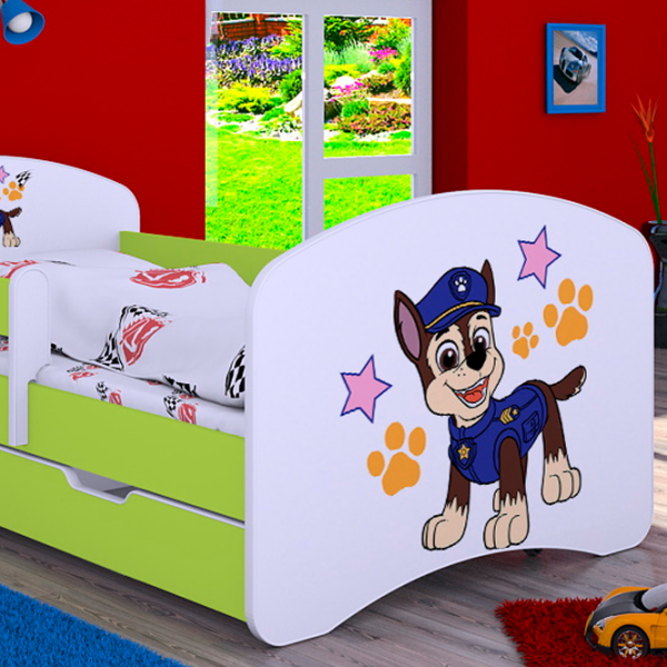 Детская кровать Happy Babies Happy Police Dog 70 x 140 см / Щит / Зеленый photo 2 Детская кровать Happy Babies Happy Police Dog 70 x 140 см / Щит / Зеленый photo 2