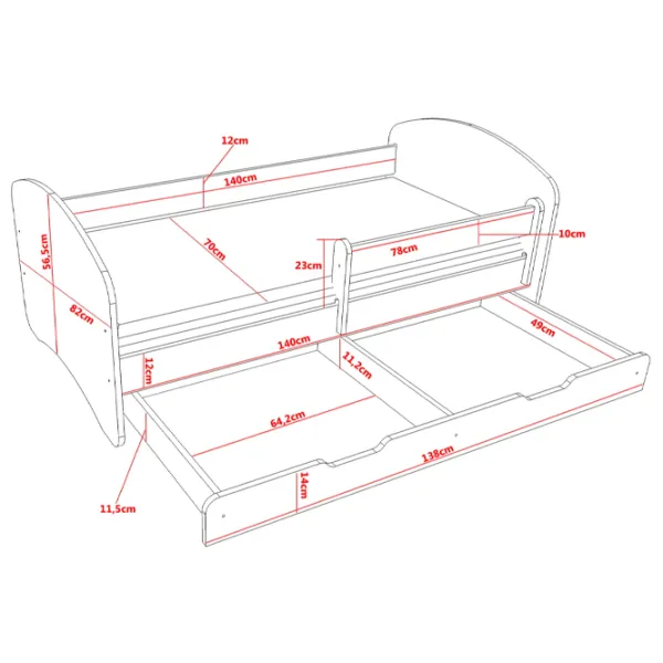 Pat pentru copii Happy Babies Happy Police Dog L02 70 x 140 cm / Placa / Blue photo 4 Pat pentru copii Happy Babies Happy Police Dog L02 70 x 140 cm / Placa / Blue photo 4