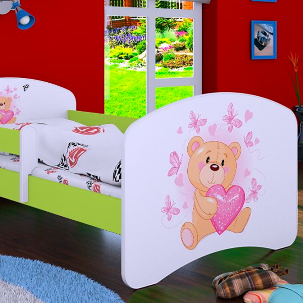 Детская кровать Happy Babies Happy Teddy Bear 80 x 160 см / Щит / Зеленый photo 2