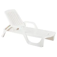 Шезлонг Bica Zanzibar Пластик / Пластик / Белый White