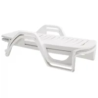 Șezlong Bica Zanzibar Plastic / Plastic / White White photo 2