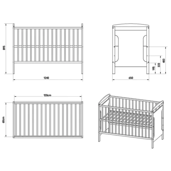 Pat pentru copii Happy Babies Mia 0 luni - 6 ani / White photo 5 Pat pentru copii Happy Babies Mia 0 luni - 6 ani / White photo 5