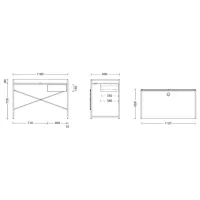 Masă de birou Halmar 41160309 MDF/ White photo 2