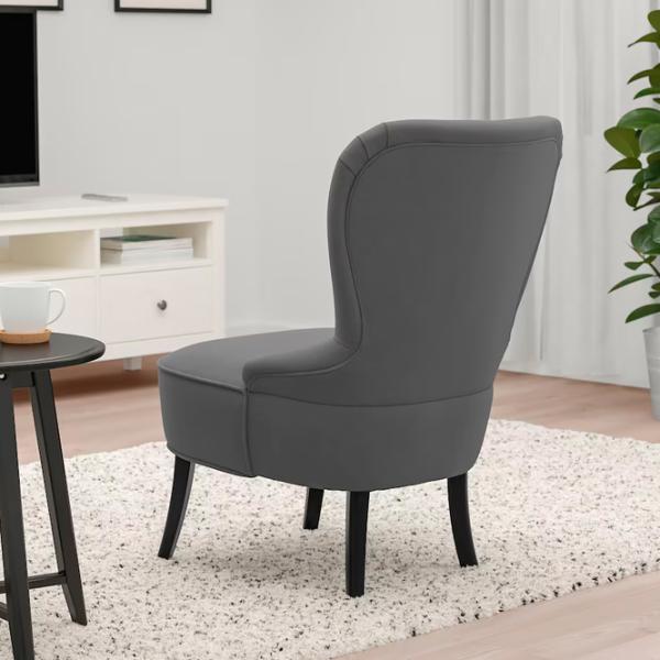 Кресло Ikea Remsta/Hakebo Черный Тёмно-серый photo 2