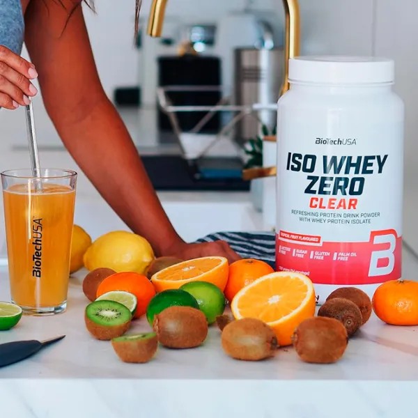 Proteină BioTechUSA Iso Whey Zero Clear 500 g () praf / Fructe tropicale photo 2