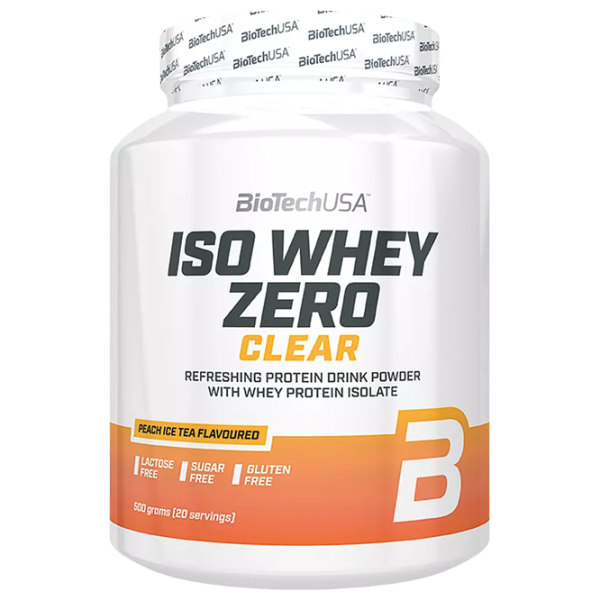 Proteină BioTechUSA Iso Whey Zero Clear 500 g () praf / Ceai de piersici cu gheață photo 1