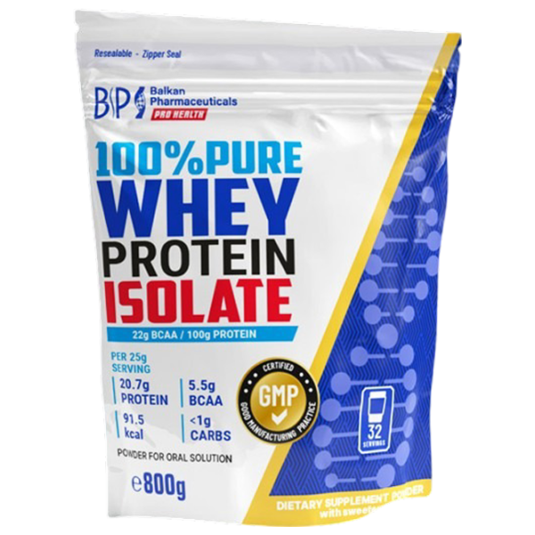 Proteină Balkan Pharmaceuticals 100% Pure Whey Protein Isolate 800 g () praf / Fără gust photo 1 Proteină Balkan Pharmaceuticals 100% Pure Whey Protein Isolate 800 g () praf / Fără gust photo 1