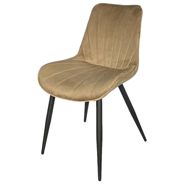 Кухонный стул Ambianta DC-7719  Бархат/ Бежевый Черный photo 1 Кухонный стул Ambianta DC-7719  Бархат/ Бежевый Черный photo 1