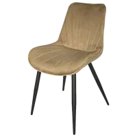 Кухонный стул Ambianta DC-7719  Бархат/ Бежевый Черный