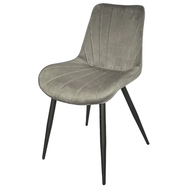 Кухонный стул Ambianta DC-7719 -18  Бархат/ Серый Черный photo 1 Кухонный стул Ambianta DC-7719 -18  Бархат/ Серый Черный photo 1