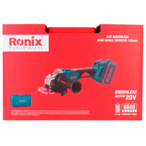 Шлифовальная машина Ronix 8680 Угловая / / Синий photo 3