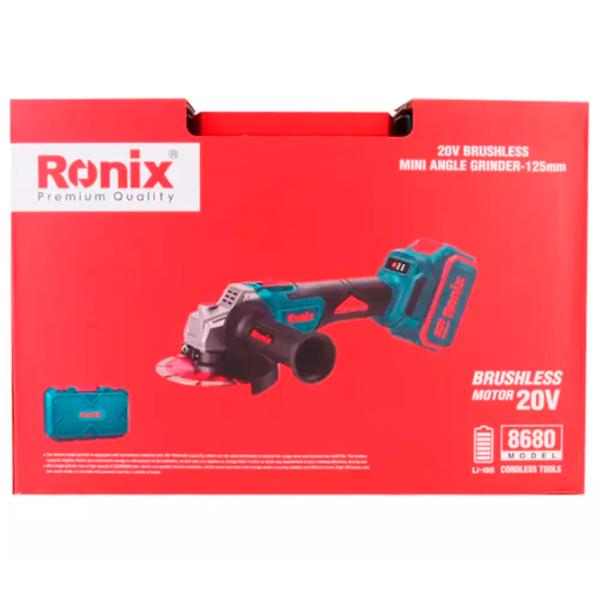 Шлифовальная машина Ronix 8680 Угловая / / Синий photo 3