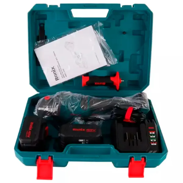 Шлифовальная машина Ronix 8901-40V Угловая / / Синий photo 5