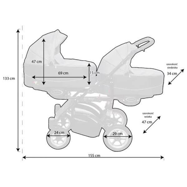 Детская коляска BabyActive Twinni / Серебряный photo 5