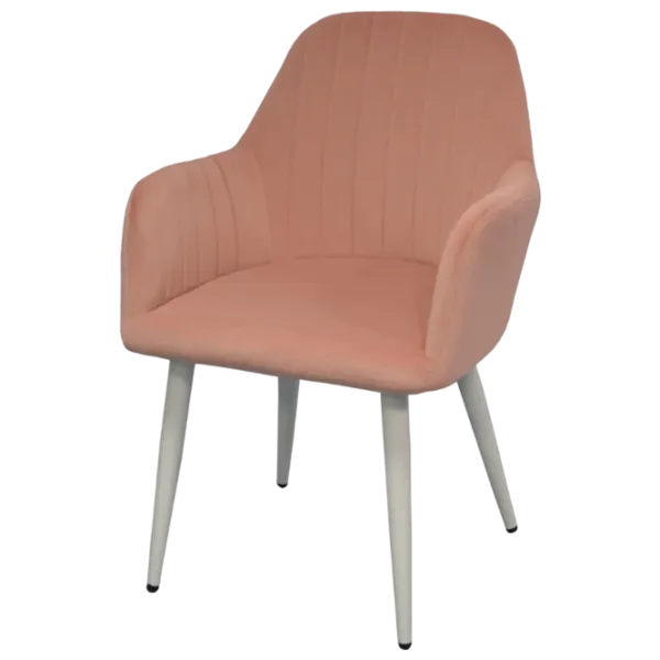 Scaun de bucătărie Evelin LC-621 Wh Velur/ Beige White photo 1