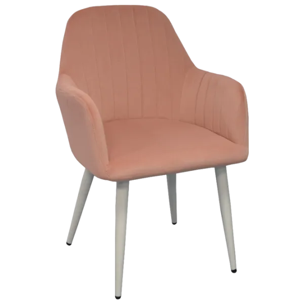 Scaun de bucătărie Evelin LC-621 Wh Velur/ Beige White photo 2