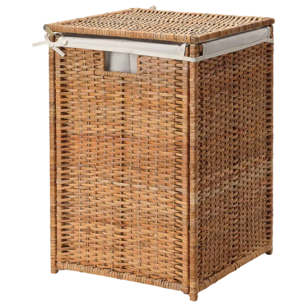 Coș pentru rufe Ikea Branas 80 l / Fier / Lemn natural  photo 1