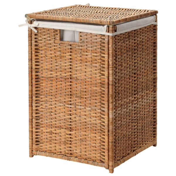Coș pentru rufe Ikea Branas 80 l / Fier / Lemn natural  photo 1