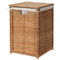 Корзина для белья Ikea Branas 80л / Железо / Натуральное дерево 