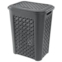 Корзина для белья Tontarelli Arianna 50.7л / Пластик / Тёмно-серый 