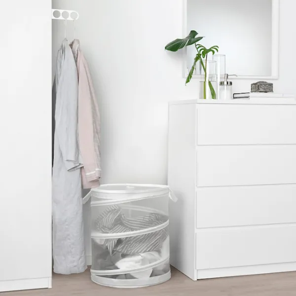 Coș pentru rufe Ikea Fyllen 79l / Plastic / White  photo 3