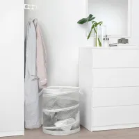 Корзина для белья Ikea Fyllen 79л / Пластик / Белый photo 3