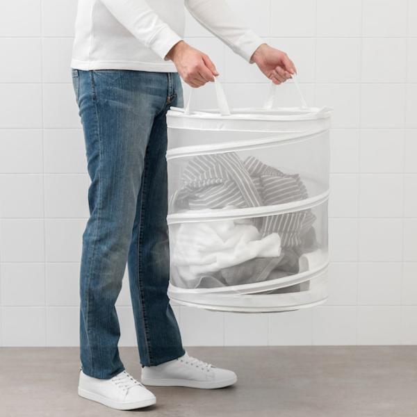 Coș pentru rufe Ikea Fyllen 79l / Plastic / White  photo 4