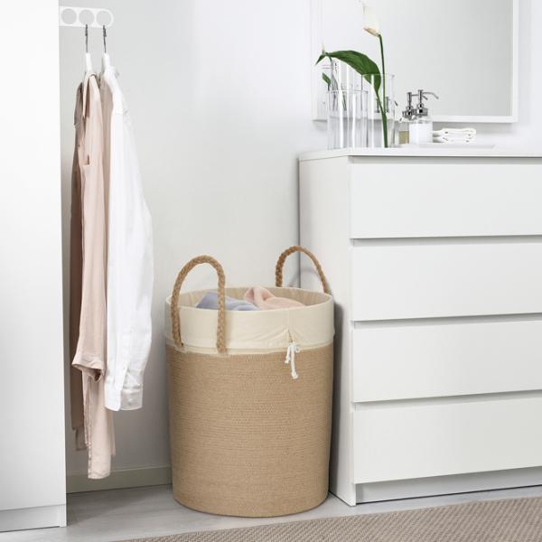 Coș pentru rufe Ikea Ljungan 11.7l / Stofă / Beige  photo 4