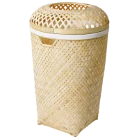 Корзина для белья Ikea Saluding 50л / Бамбуc / Бежевый 