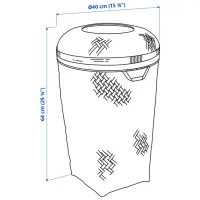 Корзина для белья Ikea Saluding 50л / Бамбуc / Бежевый photo 4
