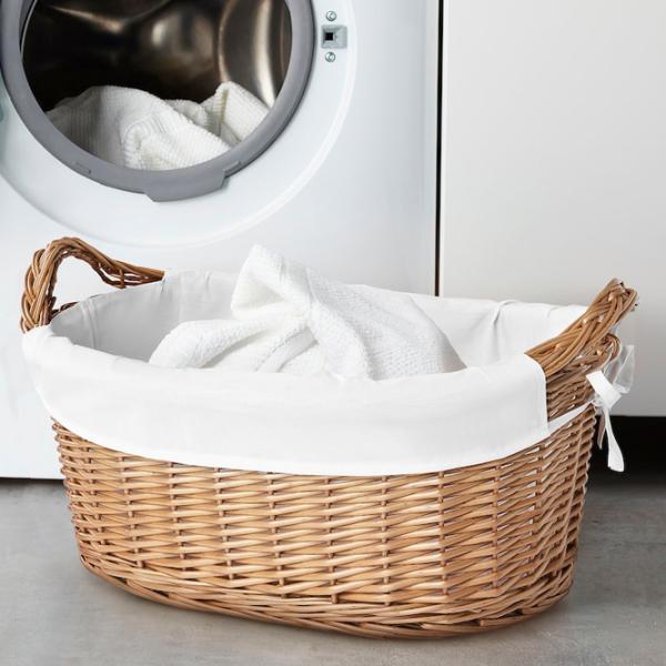 Coș pentru rufe Ikea Tolkning 40l / Bambus / Beige  photo 2