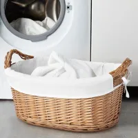 Корзина для белья Ikea Tolkning 40л / Бамбуc / Бежевый photo 2