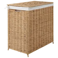 Корзина для белья Ikea Nattgibba 100л / Бамбуc / Бежевый 