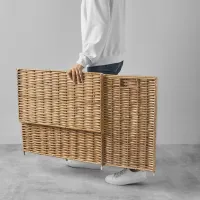 Корзина для белья Ikea Nattgibba 100л / Бамбуc / Бежевый photo 3