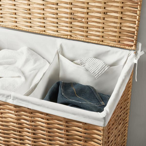 Coș pentru rufe Ikea Nattgibba 100l / Bambus / Beige  photo 5