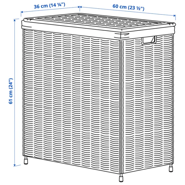 Coș pentru rufe Ikea Nattgibba 100l / Bambus / Beige  photo 6